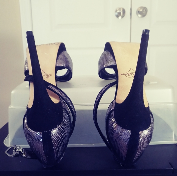 Sam Edelman Women's Lavender Sequins Sparkling Heels - Picture 6 of 12